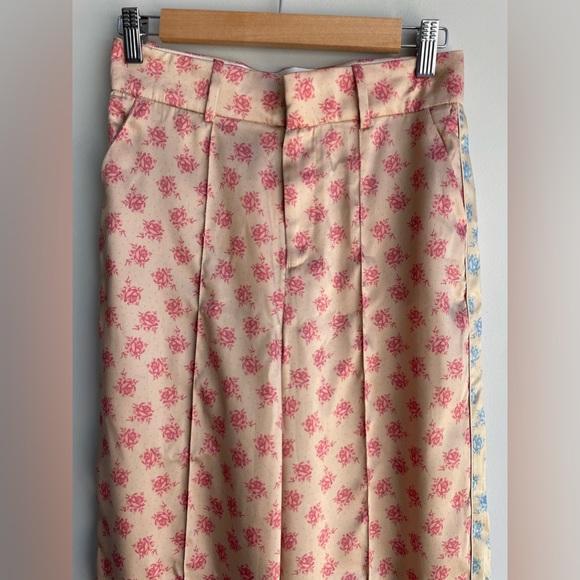 Zara satin printed pleated trouser - Picture 4 of 9